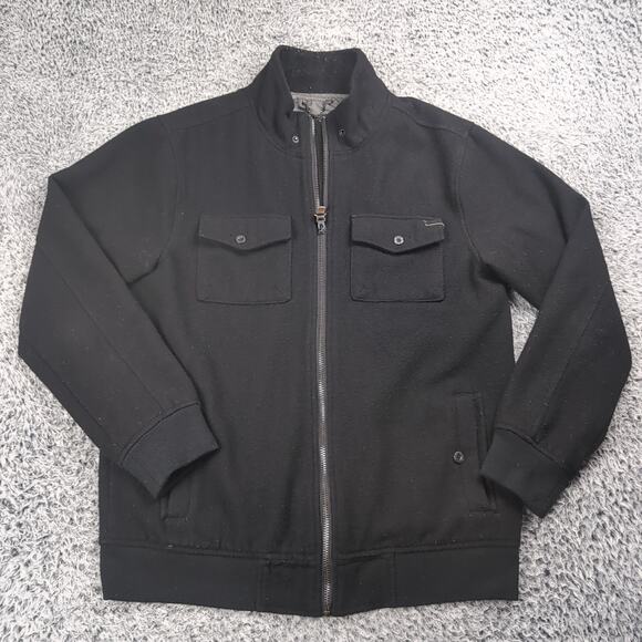 Nixon Other - Nixon Jacket Men Large Black Full Zip Up Wool Blend Winter Outdoor Casual Preppy
